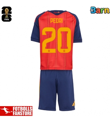 Spanien Pedri Gonzalez #20 Hemmatröja Barn VM 2026 Kortärmad (+ Korta byxor)